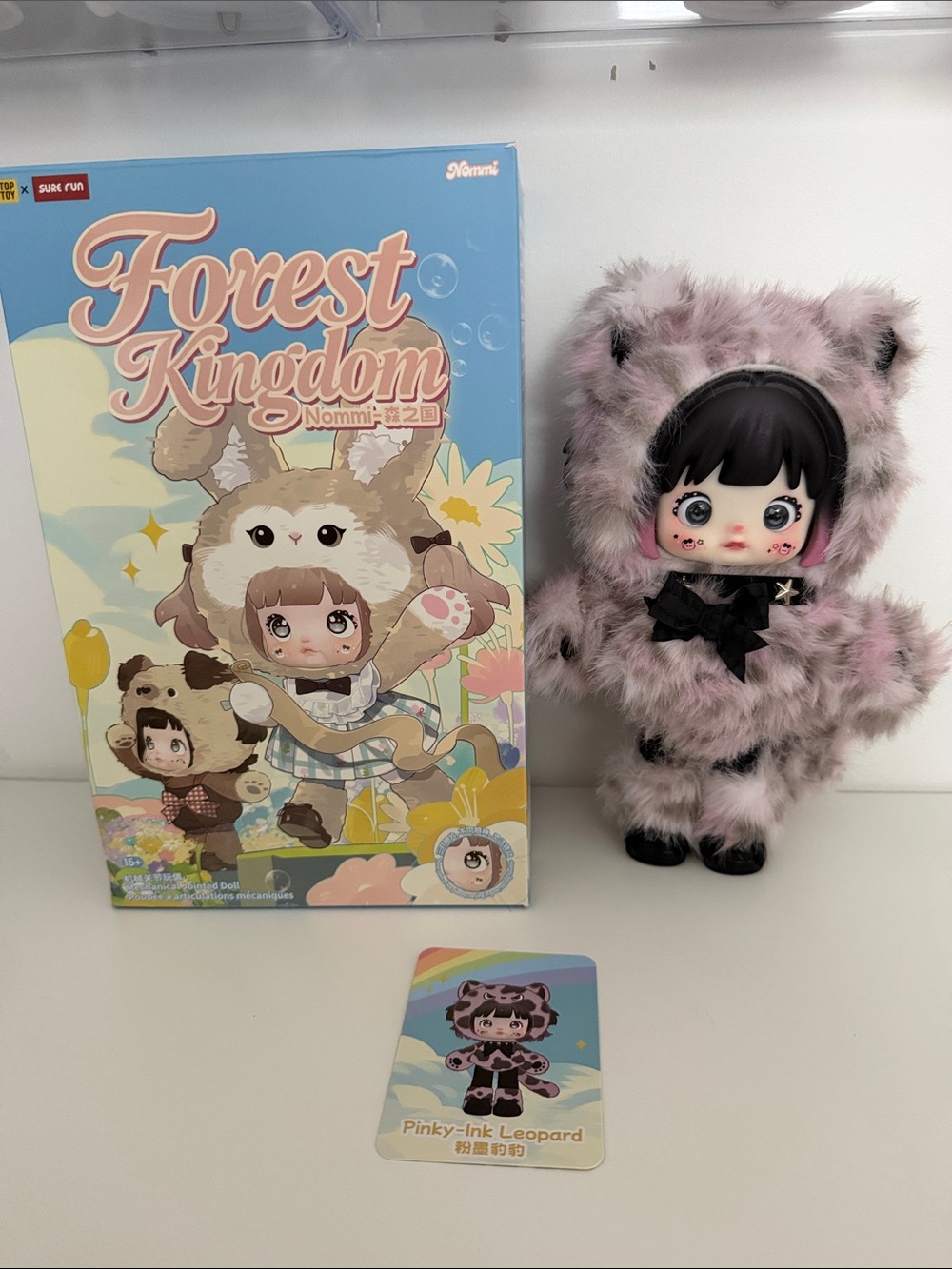 Nommi Forest Kingdom Pinky-Ink Leopard Plush Doll - Pink Leopard Costume